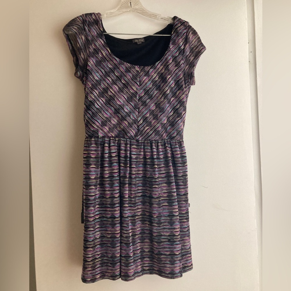 Pastel mini dress with belt size S